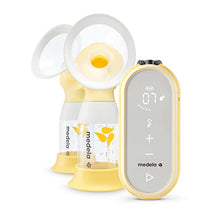 Load image into Gallery viewer, Medela Freestyle Flex Double Electric Breast Pump - Compact Swiss design with USB on-the-go charging port, featuring Medela PersonalFit Flex shields, sync with the MyMedela app