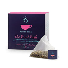 Load image into Gallery viewer, HOTTEA MAMA | The Final Push | Raspberry Leaf & Peppermint Tea Blend for Pregnancy & Expectant Mothers | Caffeine Free | Herbal Tea | 15 Whole Leaf Pyramid Bags