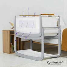 Load image into Gallery viewer, SnuzPod 4 Baby Bedside Crib – Dove – Safety Tested, Dual View Mesh Windows & Fits Most Beds