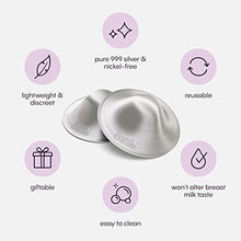 Load image into Gallery viewer, Bamibi Silver Nipple Shields for Nursing Newborn, 999 Silver Nursing Cups, Nickel Free, Soothe and Protect your Nursing Nipples