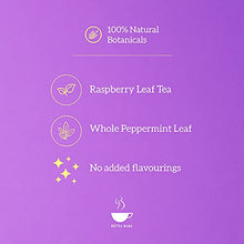 Load image into Gallery viewer, HOTTEA MAMA | The Final Push | Raspberry Leaf & Peppermint Tea Blend for Pregnancy & Expectant Mothers | Caffeine Free | Herbal Tea | 15 Whole Leaf Pyramid Bags