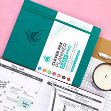 Load image into Gallery viewer, Clever Fox Planner Daily PRO - Daily Life Planner and Gratitude Journal to Increase Productivity, Time Management and Hit Your Goals, Undated, A4 Size - 21.5x28cm, Lasts 3 Months (Turquoise)