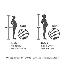 Load image into Gallery viewer, BABYGO® Birthing Ball For Pregnancy Maternity Labour &amp; Yoga + Our 100 Page Pregnancy Book, Exercise, Birth &amp; Recovery Plan, Anti-Burst Eco Friendly Material 65cm Includes Pump
