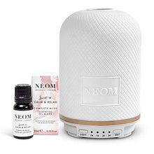 Load image into Gallery viewer, NEOM – Wellbeing Pod Essential Oil Diffuser &amp; Complete Bliss Oil Blend (10ml) Ultrasonic Aroma with Ceramic Cover, LED Light &amp; Timer
