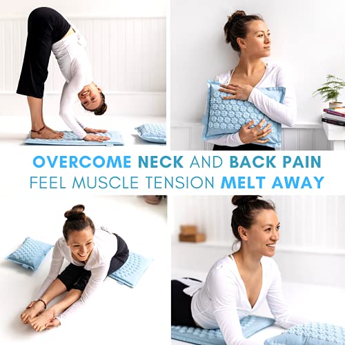 Acupressure Mat & Neck Pillow Set - Pain + Tension Relief