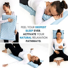 Load image into Gallery viewer, Acupressure Mat and Pillow Set – Made for Back Pain Relief and Neck Pain Relief. Eco Friendly, Premium Accupressure Body Mat and Pillow. Help Stress Relief, Relaxation, Muscle Tension &amp; Deep Sleep.
