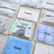 Load image into Gallery viewer, 17x Baby Hospital Maternity Organiser Bags Essentials | Baby Shower | Mum to Be | Labor &amp; Delivery Bag Labels
