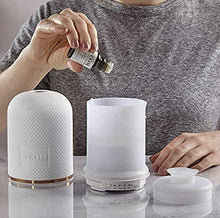 Load image into Gallery viewer, NEOM – Wellbeing Pod Essential Oil Diffuser &amp; Complete Bliss Oil Blend (10ml) Ultrasonic Aroma with Ceramic Cover, LED Light &amp; Timer

